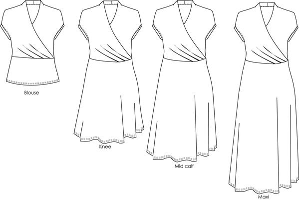 Wardrobe By Me Mirri Dress Sewing Pattern Sketch