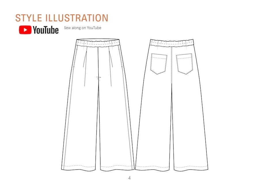Wardrobe by me palazzo pants pattern sketch