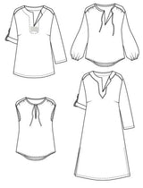 Wardrobe By Me Piper Tunic Pattern Sketch
