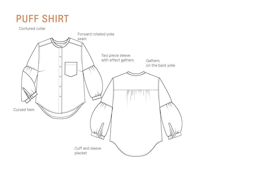 Wardrobe By Me Puff Shirt Sewing Pattern Sketch