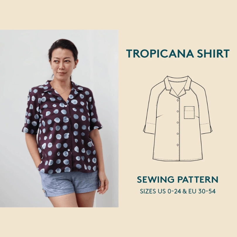 Wardrobe By Me Tropicana Shirt Sewing Pattern Cover