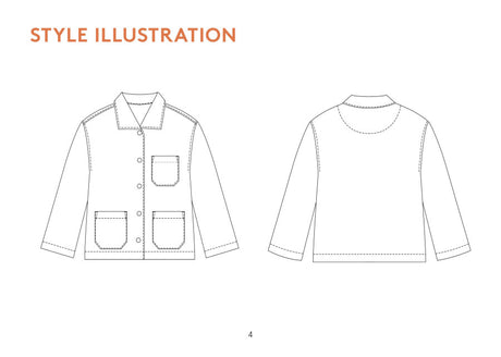 Wardrobe By Me Unisex Painter Jacket Pattern Sketch
