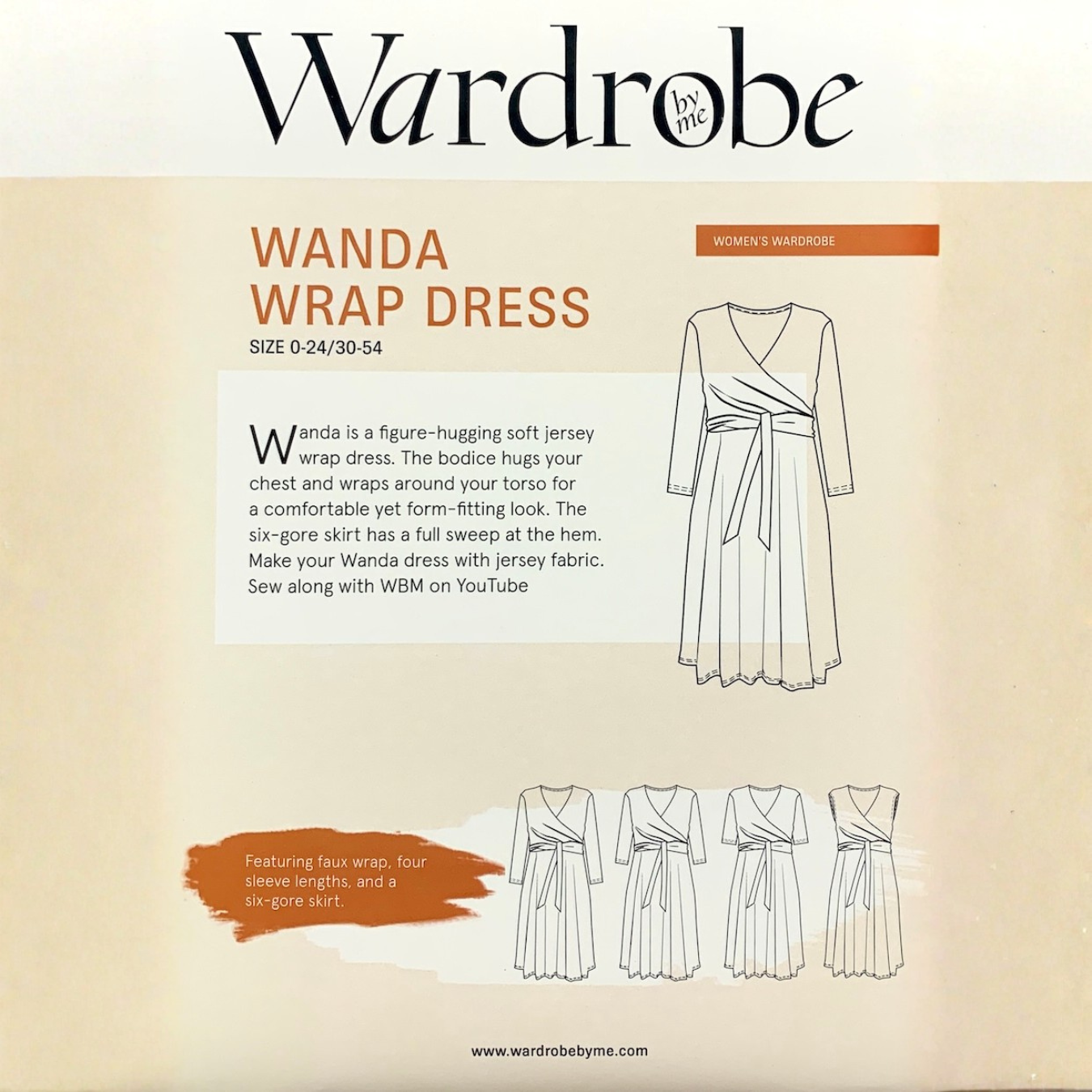 Wardrobe By Me Wanda Wrap Dress Sewing Pattern Cover
