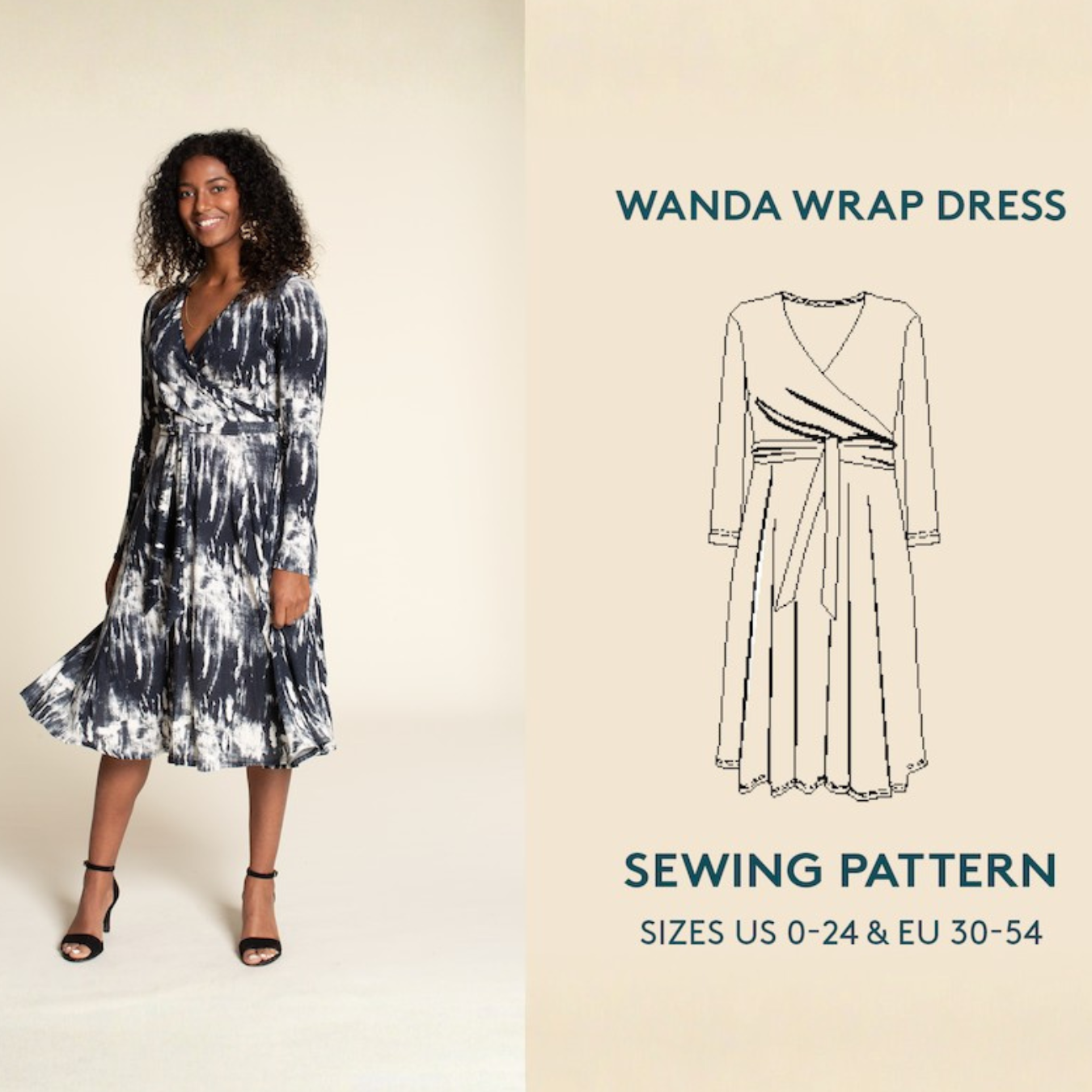 Wardrobe By Me - Wanda Wrap Dress Sewing Pattern