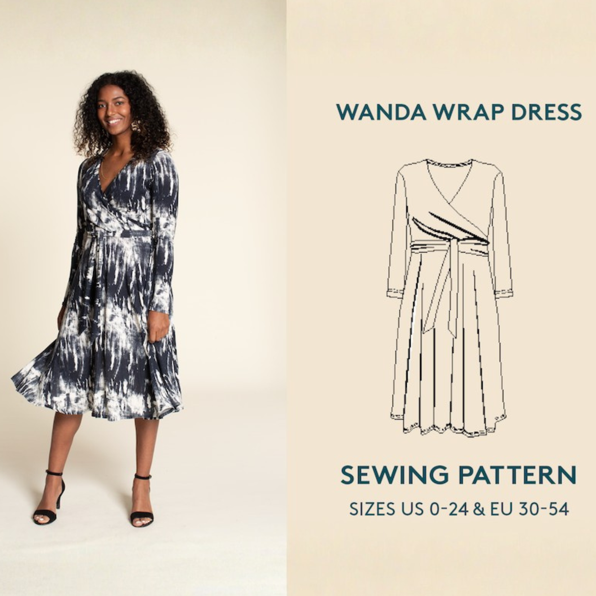 Wardrobe By Me - Wanda Wrap Dress Sewing Pattern