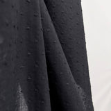 Washed Cotton Shirting Fabric Dobby Dot Black Hang