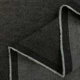 Washed Denim 8oz Black Cotton Woven Fabric Fold