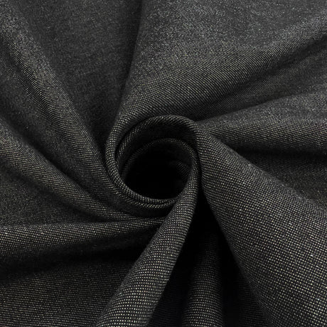 Washed Denim 8oz Black Cotton Woven Fabric Twist