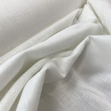 Washed Linen Soft White Fabric Close Up