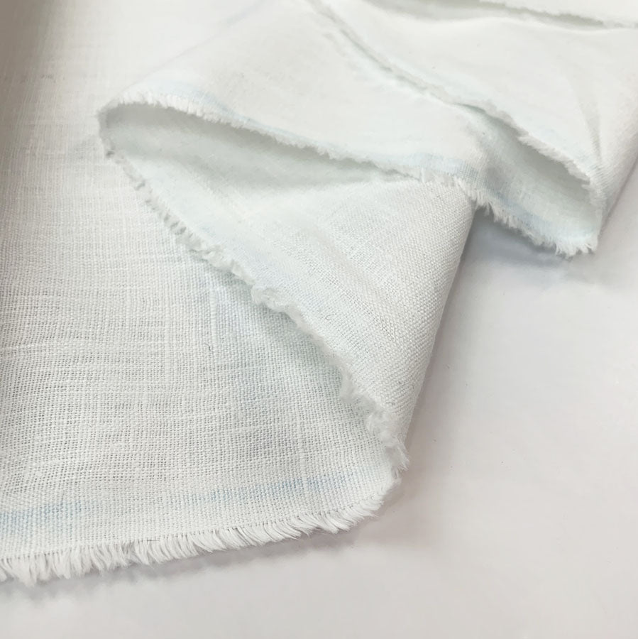 Washed Linen Soft White Fabric Folds