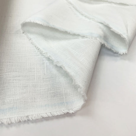 Washed Linen Soft White Fabric Folds