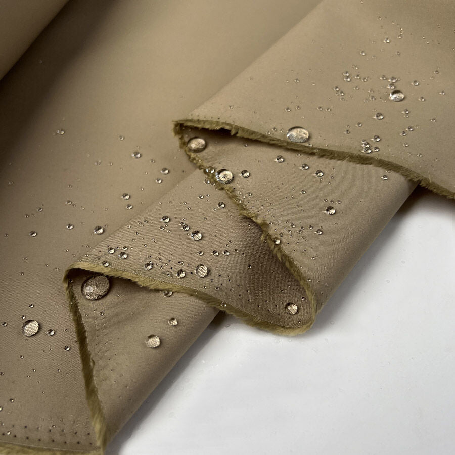 Water Resistant Cotton Aviator Beige British Coating Fabric