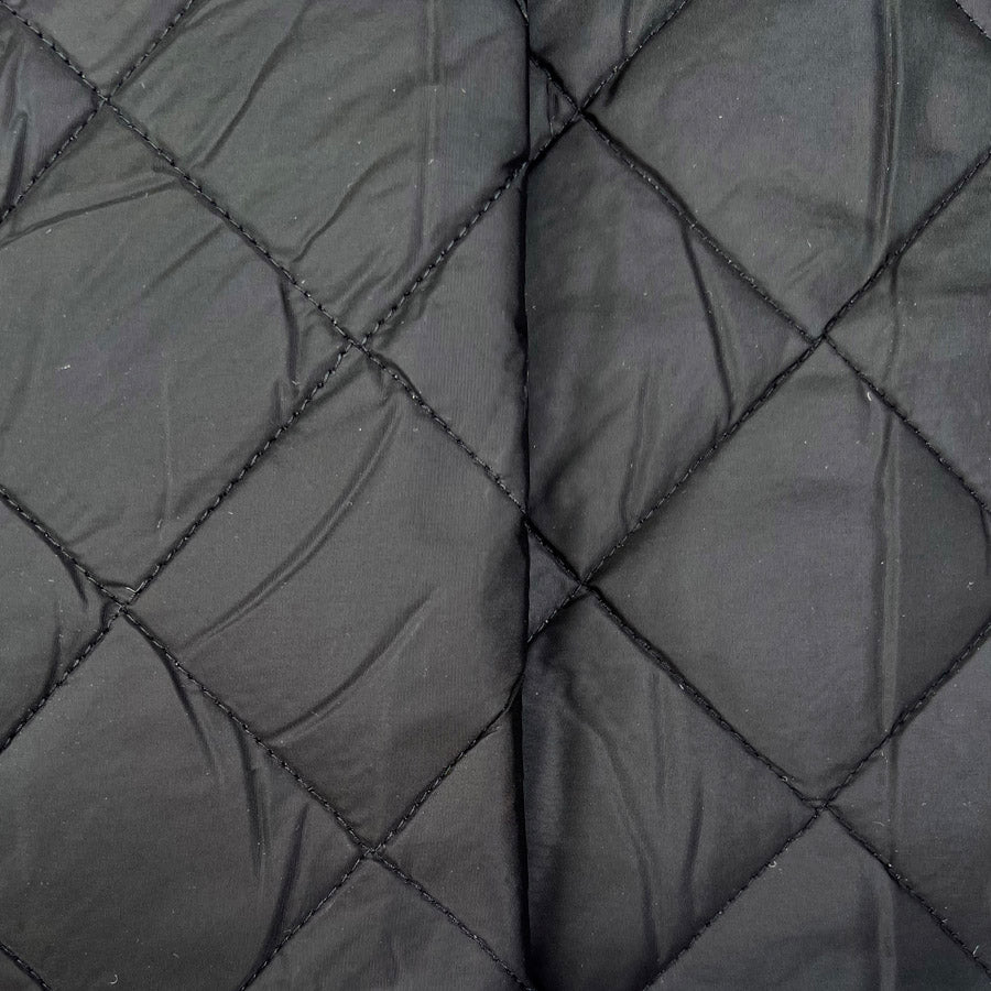 Water Resistant Diamond Quilting Fabric Quilted Gilet Black