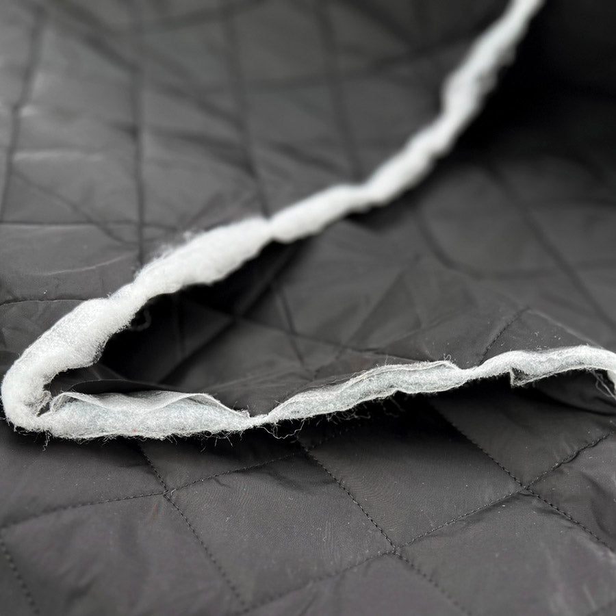 Water Resistant Diamond Quilting Fabric Quilted Gilet Black Fold