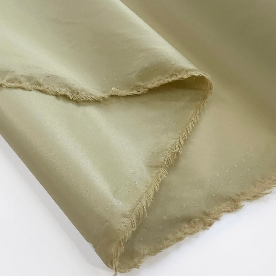 Water Resistant Nylon Performance Fabric Lightweight Microlight Beige Fold