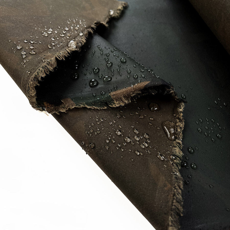 Waxed Cotton Chera 8oz Camo British Water Resistant Coating Fabric
