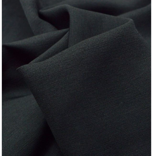 What Goes Around Black Polyester Suiting Fabric 2