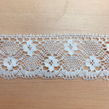 White Floral Crochet Lace Scallop Eyelash Edge Trimming 1