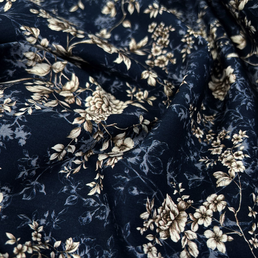 Wide Width Cotton Poplin Fina Oeko Tex Floral Print Navy Craft Fabric Cu Fdd69Bde Aa7A 477A 8195 6Bcbac23F9Aa