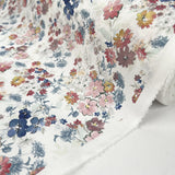 Wide Width Cotton Poplin Leia Oeko Tex Floral Print White Craft Fabric Roll