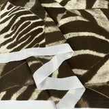 Wild Expressions Earthbound Zebra Linen Viscose Brown Woven Animal Print Dress Fabric Fold
