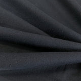 Winceyette Plain Black Cotton Flannel Fabric Fold