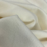 Winceyette Plain Ivory Cotton Flannel Fabric Close Up