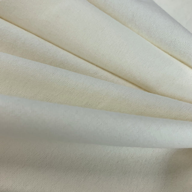 Winceyette Plain Ivory Cotton Flannel Fabric Fold