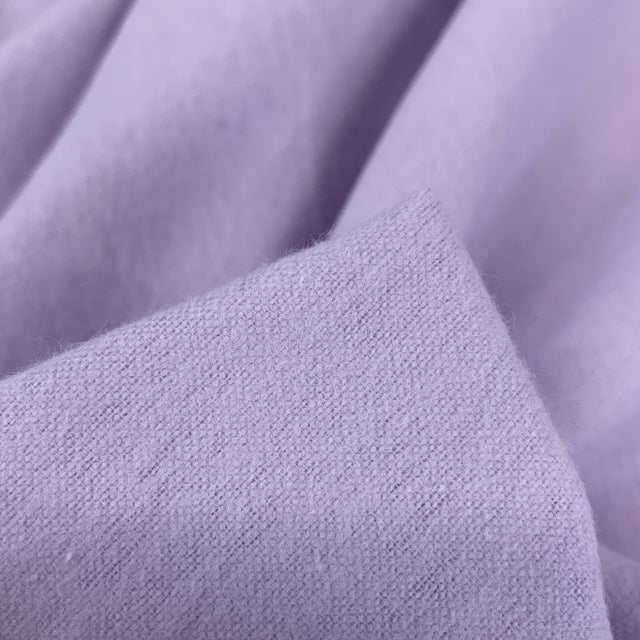 Winceyette Plain Lilac Cotton Flannel Fabric Close Up