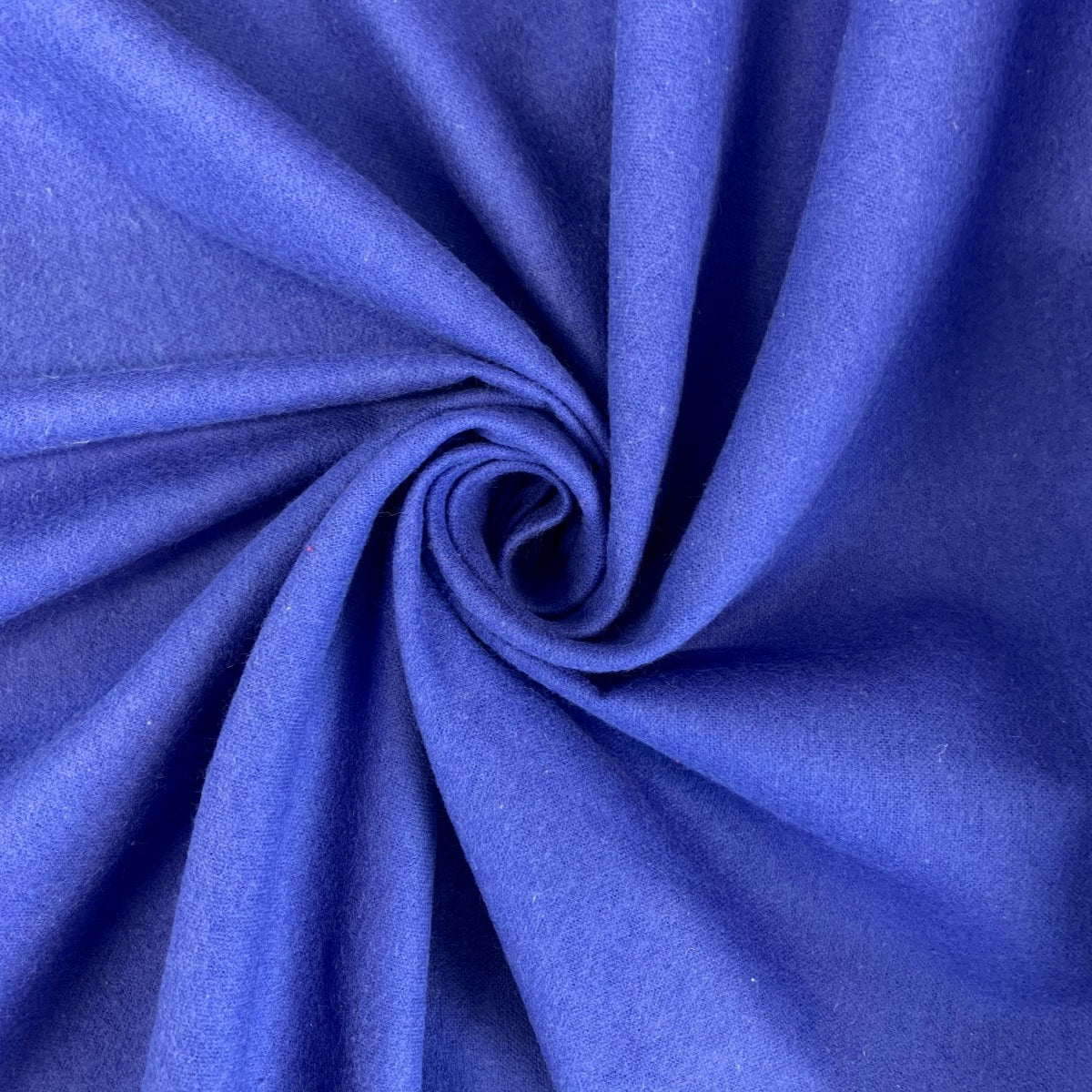 Winceyette Plain Royal Cotton Flannel Fabric Swirl