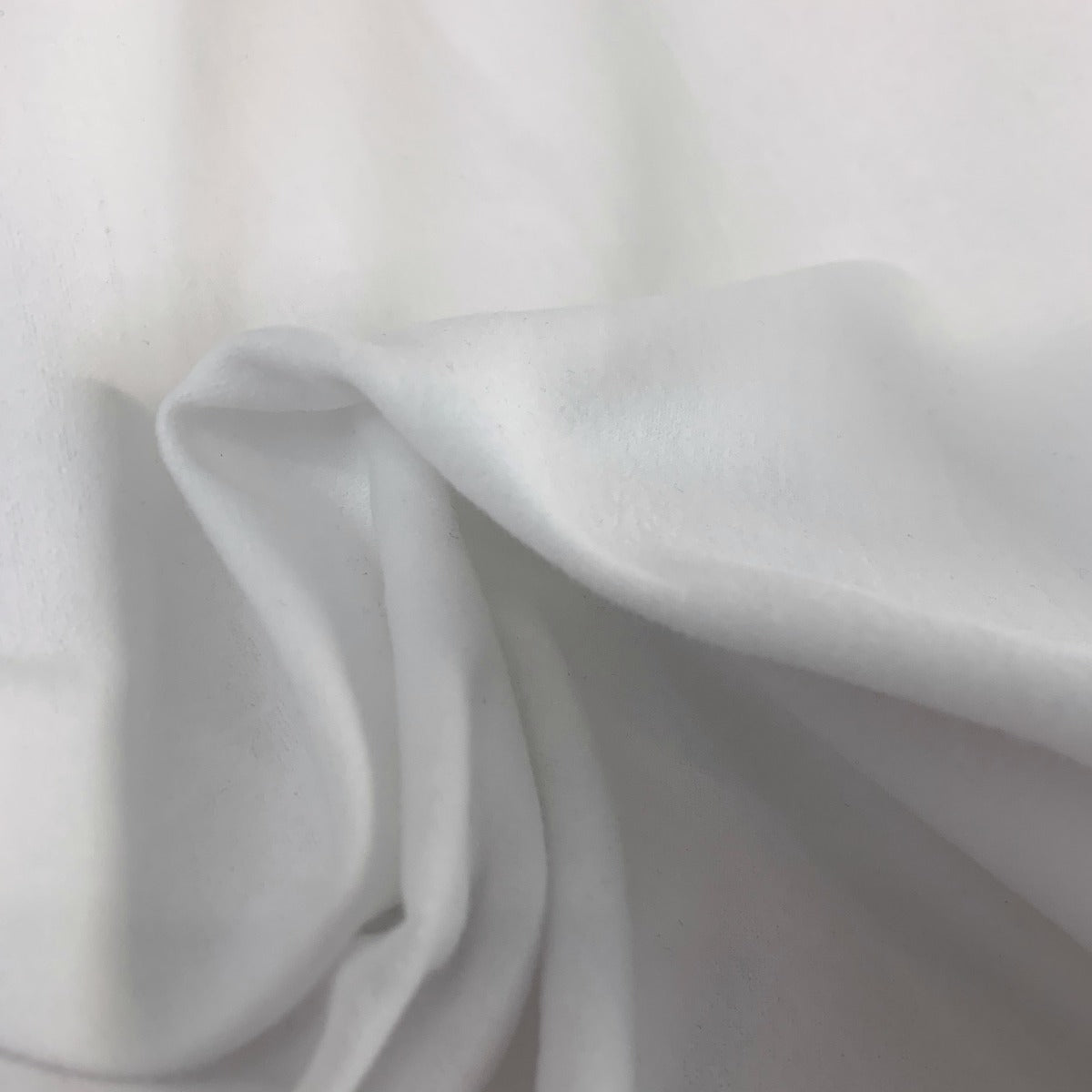 Winceyette Plain White Cotton Flannel Fabric Fold