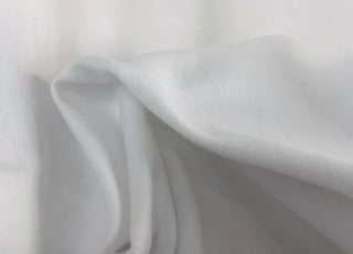 Winceyette Plain White Cotton Flannel Fabric Fold