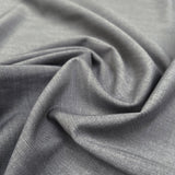 Wool Twill Grey Polyester Viscose Elastane Plain Stretch Suiting Fabric