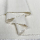 Wool Twill Ivory Polyester Viscose Elastane Plain Stretch Suiting Fabric Fold