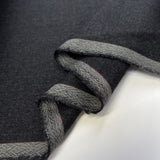 Worsted Wool Flannel Tom Grey Suiting Fabric Fold