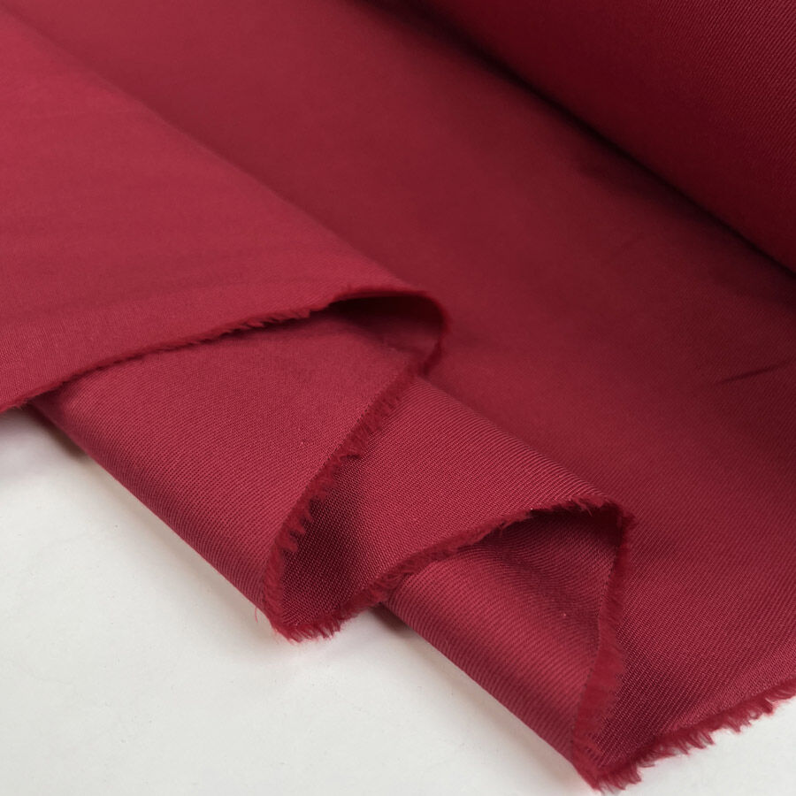 Wrong Trousers Cotton Italian Pink Red Woven Twill Fabric Fold