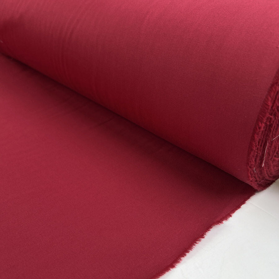 Wrong Trousers Cotton Italian Pink Red Woven Twill Fabric Roll
