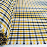 Yellow And Black Check Wool Shirting Upper Middle Roll