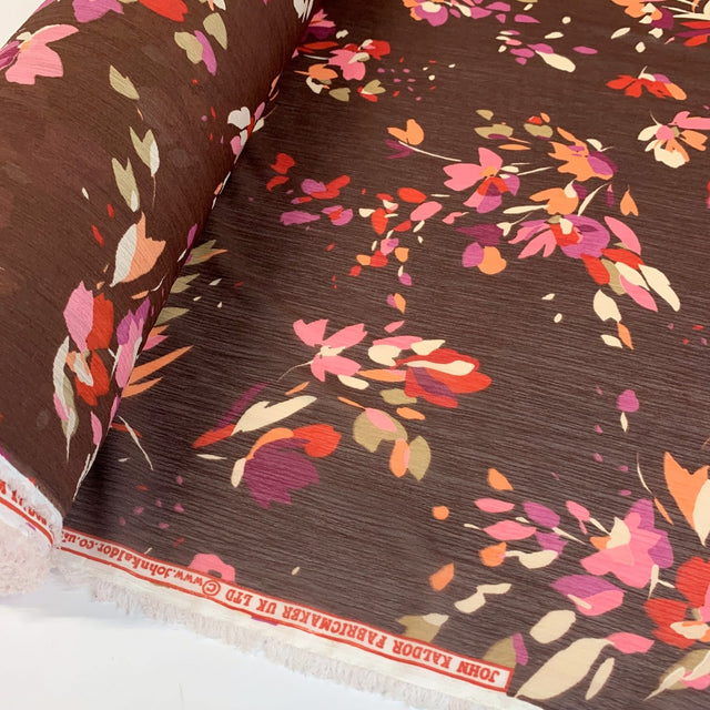 Yoryu Chiffon Brown Chiffon Polyester Fabric R