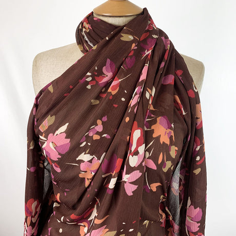 Yoryu Chiffon Brown Polyester Fabric Chest