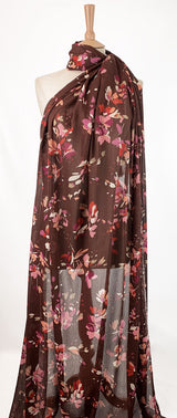 Yoryu Chiffon Brown Polyester Fabric Dress 2