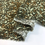 Zara Floral Pleated Orange Cream Fashion Fabric Close Up Fabric Photo