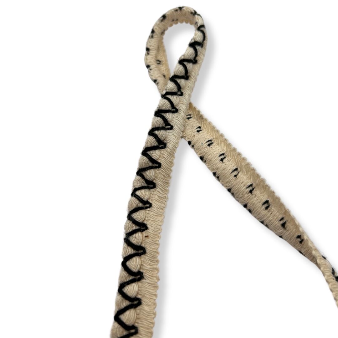 Zig Zag Stitch Rope Cotton Braid Style Cord Trim 15mm Wide Twist