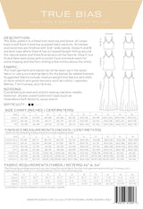 Zoey Tank Dress Pattern By True Bias Backcover