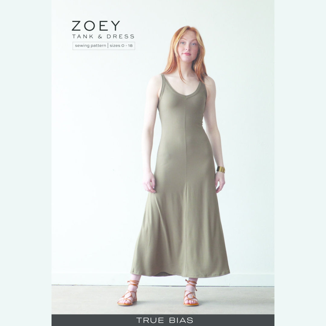 Zoey Tank Dress Pattern By True Bias Cover 2