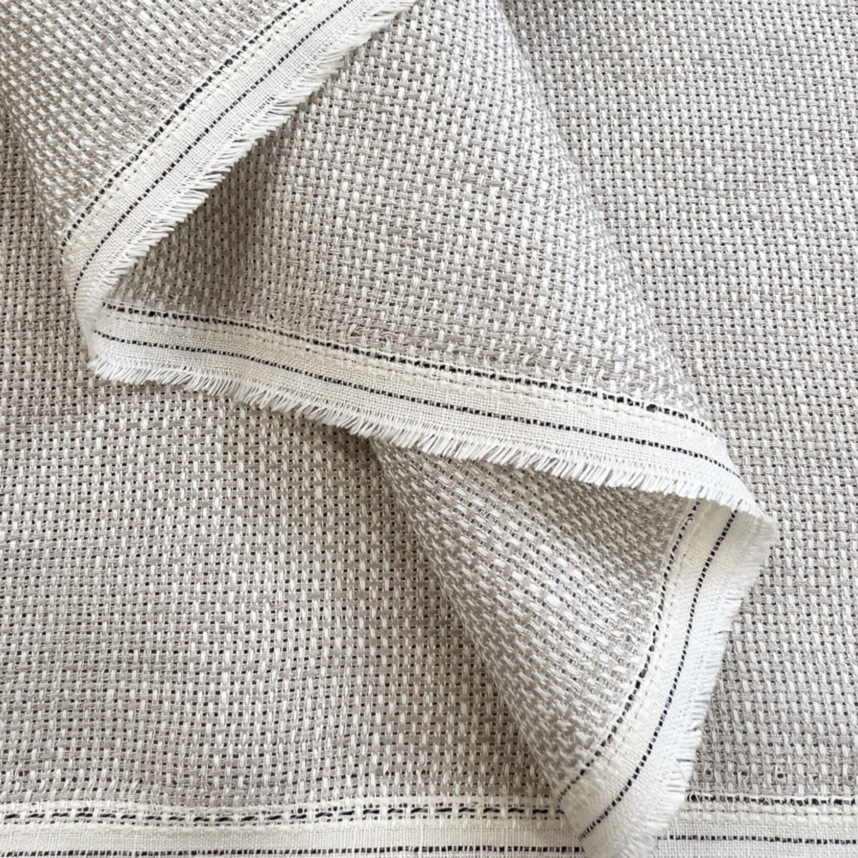 Open Weave 100% Linen Dress Fabric Let Loose - Light Beige