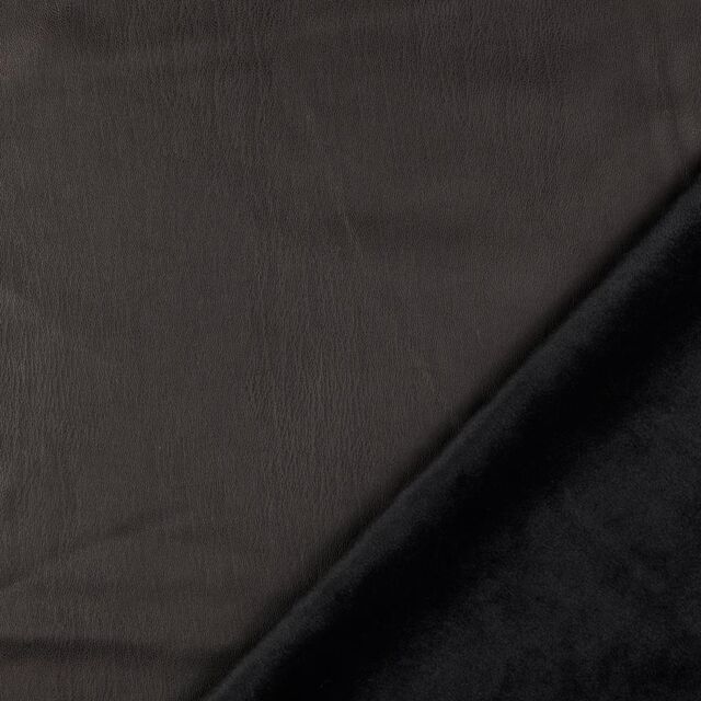 Marlow - Fur Backed Faux Leather - Black