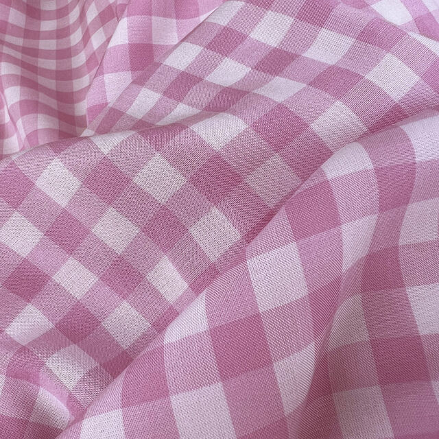 Gingham Viscose Blush