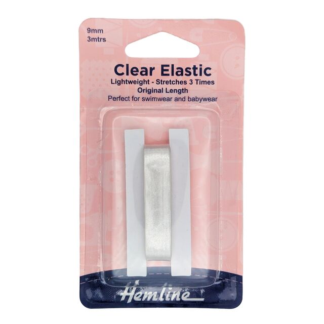 Hemline - Clear Elastic (9mm x 3m)