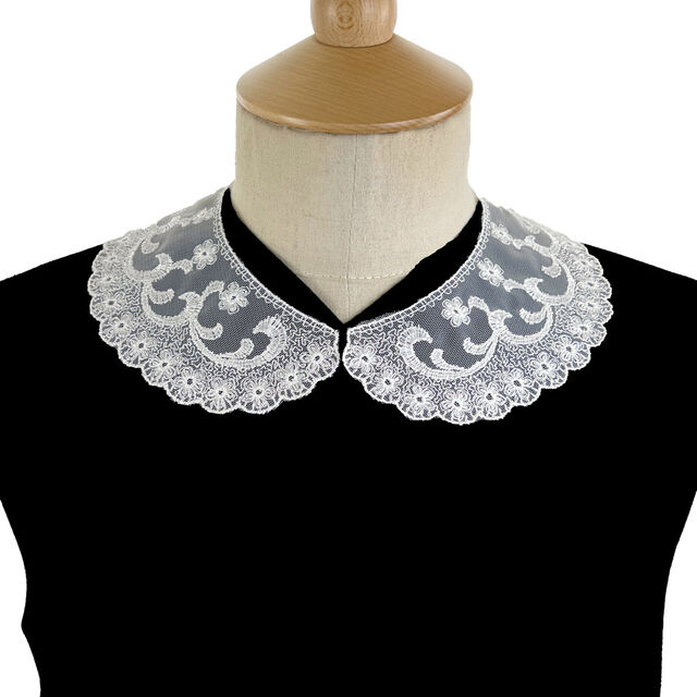 Lace Embroidered Collar - Emma - White